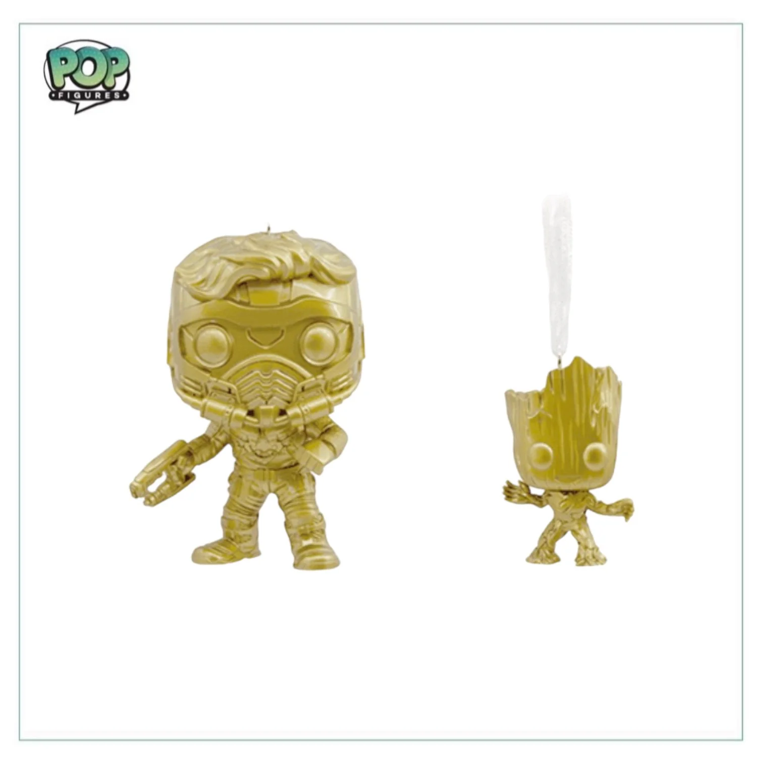 Starlord & Groot (Gold Chase) Funko x Hallmark Christmas Ornaments - Marvel - Walmart Exclusive - Image 2