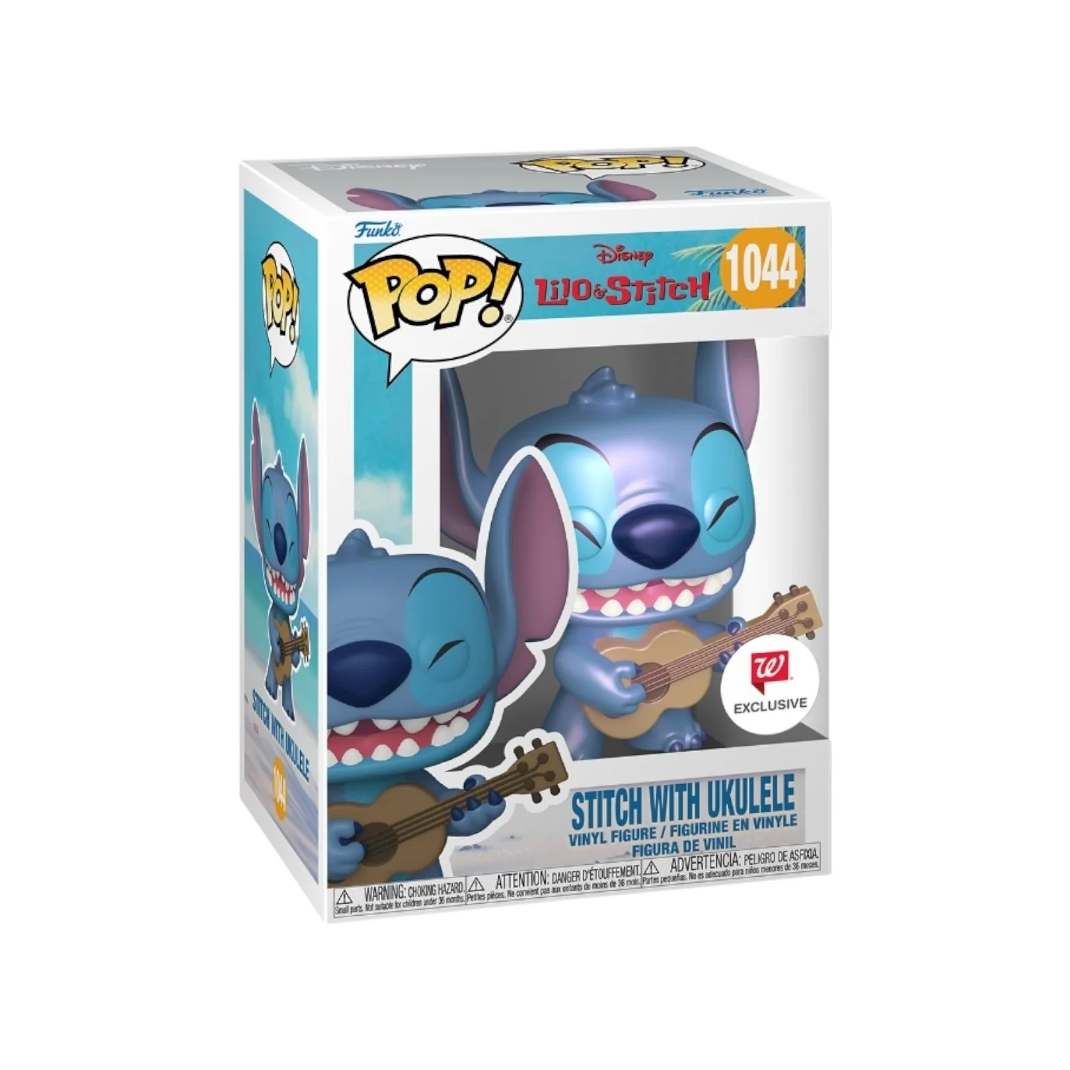Stitch with Ukulele #1044 (Metallic) Funko Pop! - Lilo & Stitch - Walgreens Exclusive