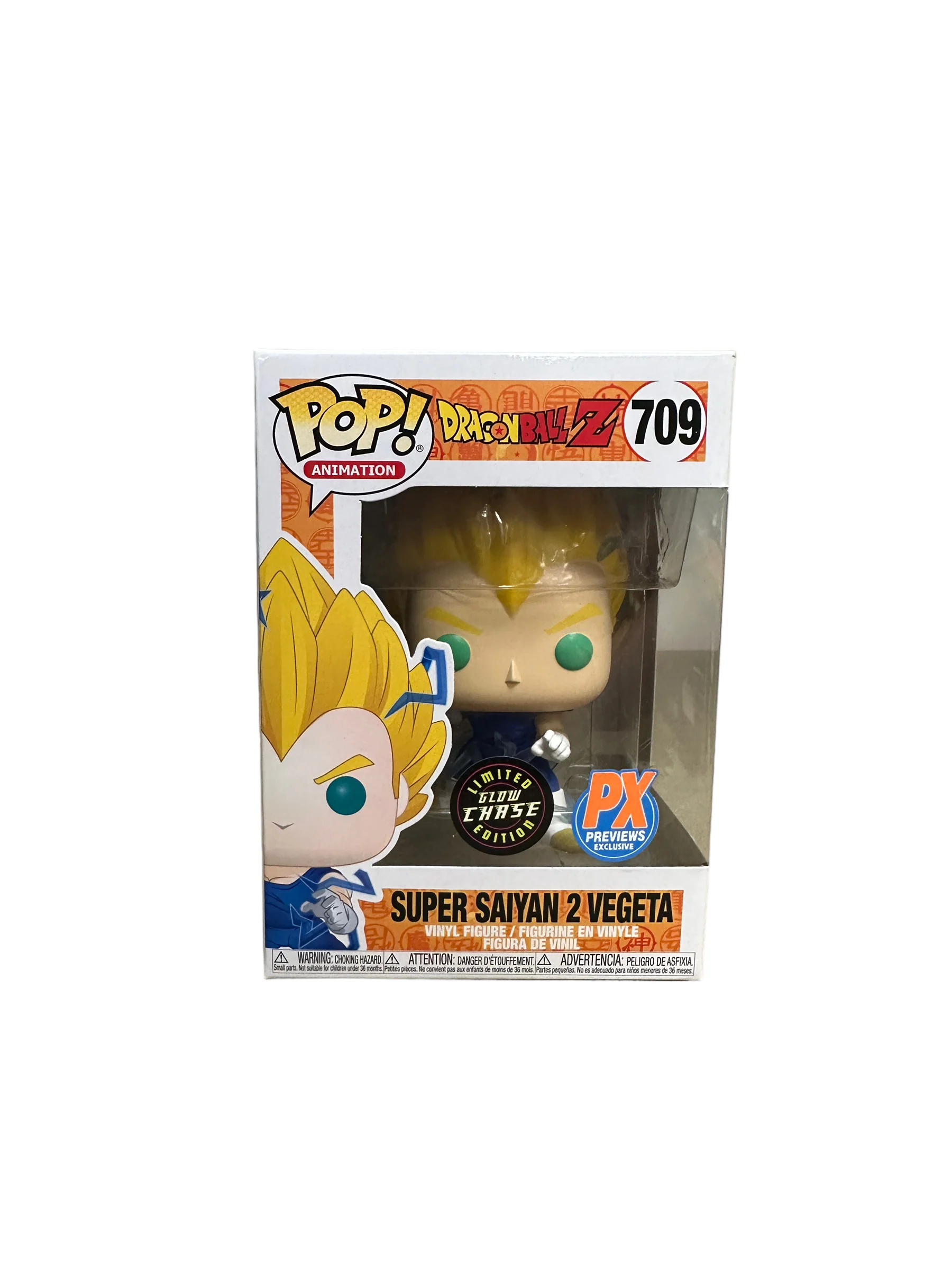 Super Saiyan 2 Vegeta #709 (Glow Chase) Funko Pop! - Dragon Ball Z - PX Previews Exclusive - Condition 8.75/10 - Image 2