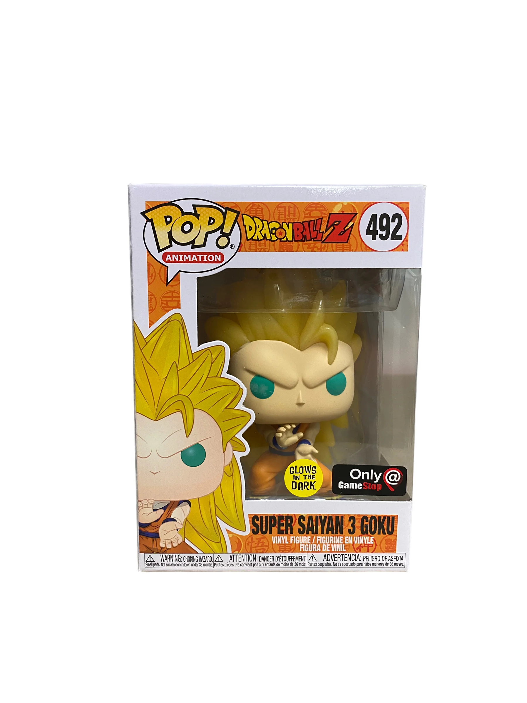 Super Saiyan 3 Goku #492 (Glow in the Dark) Funko Pop! - Dragon Ball Z - GameStop Exclusive - Condition 9/10 - Image 2