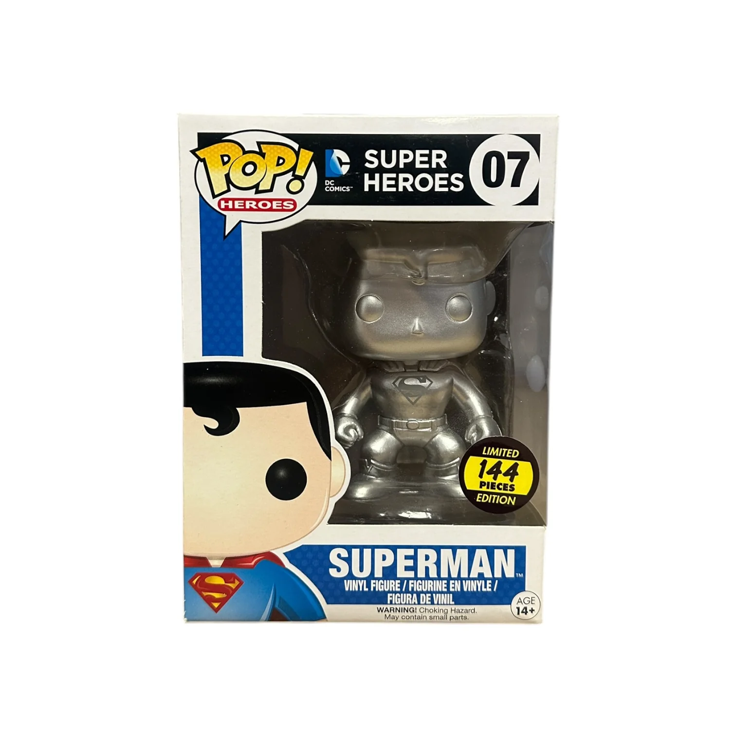 Superman #07 (Silver) Funko Pop! - DC Super Heroes - Hot Topic Employees Exclusive LE144 Pcs - Condition 7.5/10