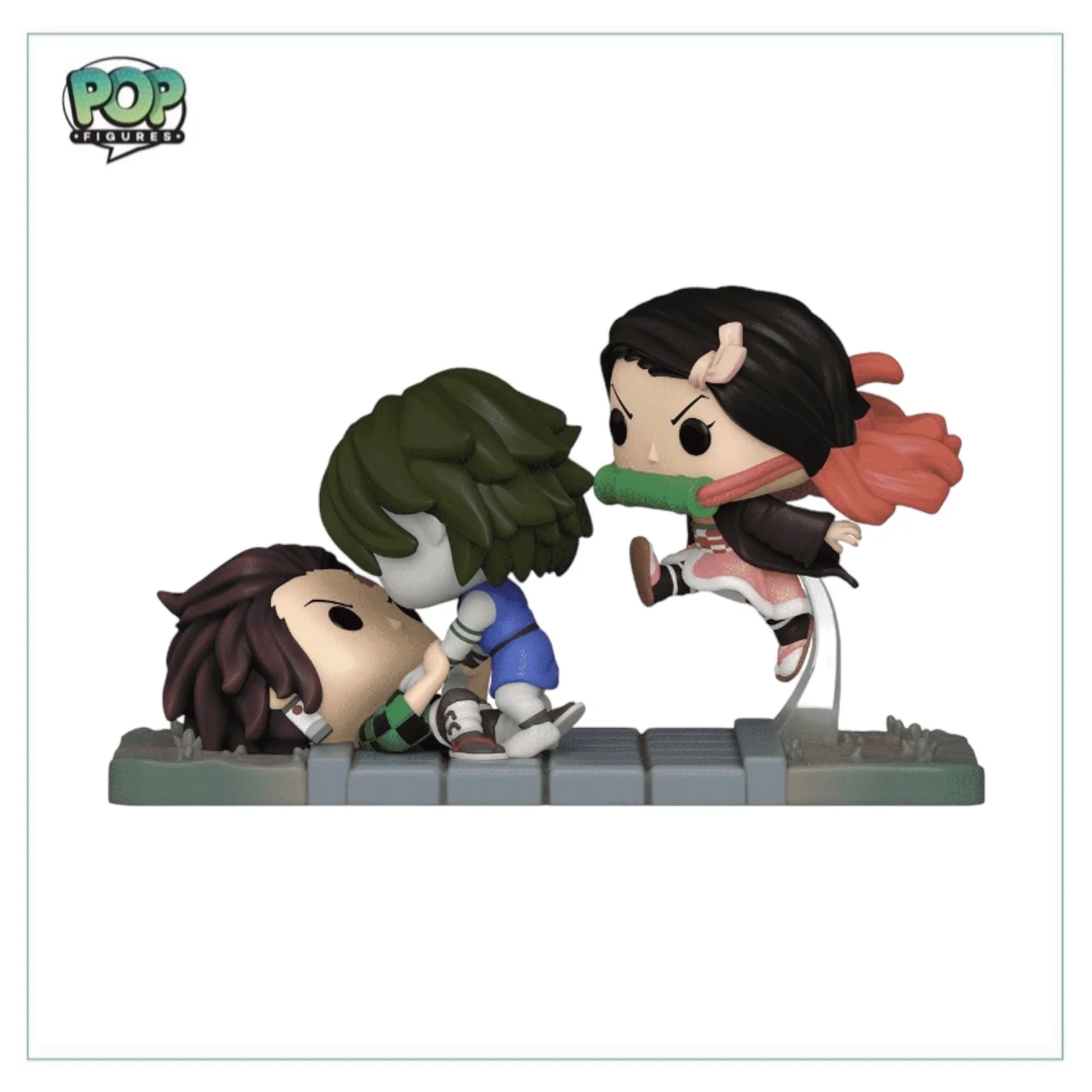 Tanjiro & Nezuko Vs. Temple Demon #1419 Funko Pop Moment! - Demon Slayer - Hot Topic Exclusive - Condition 8/10 - Image 2