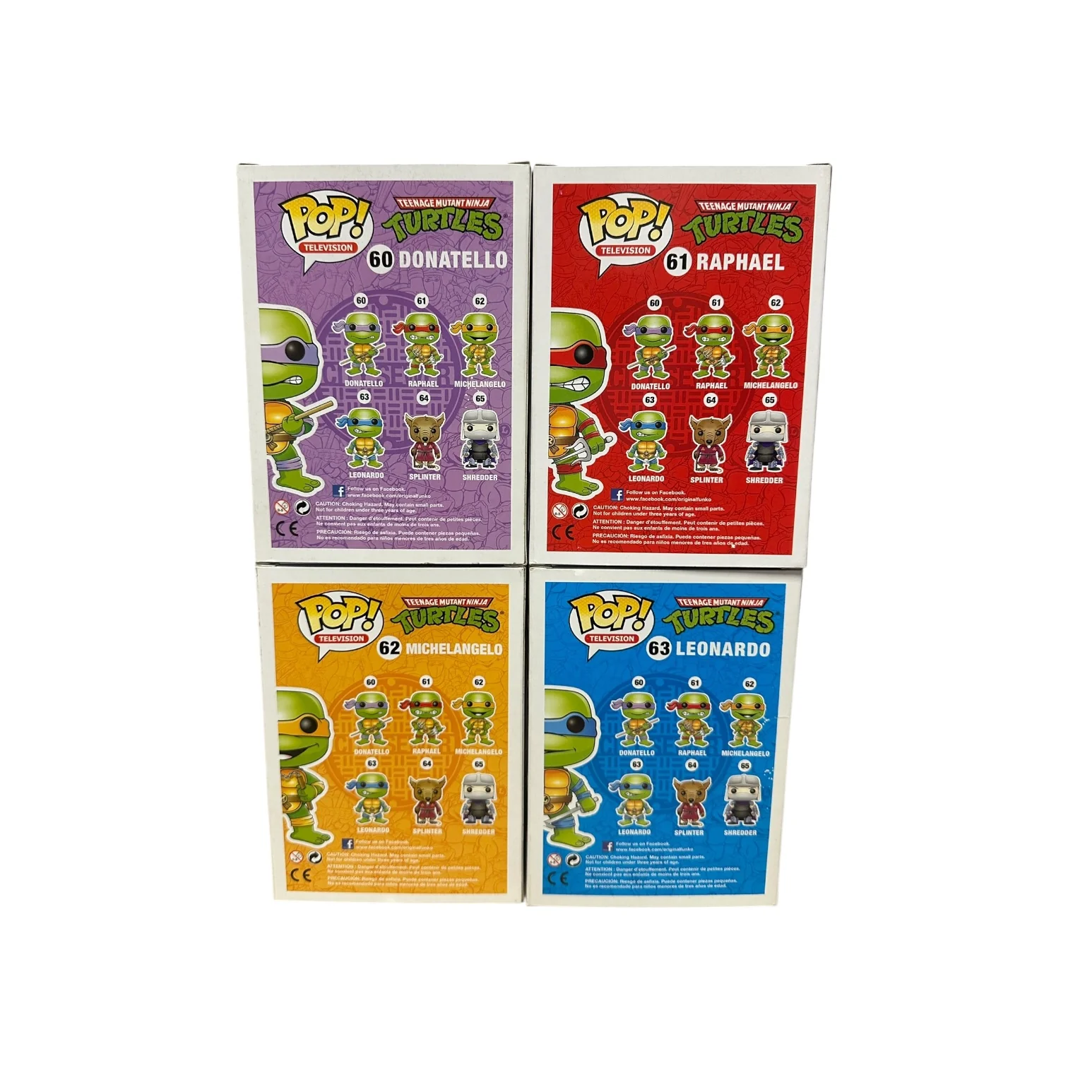 Teenage Mutant Ninja Turtles (Metallic) #60, #61, #62, #63 Funko Pop! Bundle - SDCC 2013 Exclusive LE1008 Pcs - Condition 7-7.5/10 - Image 3