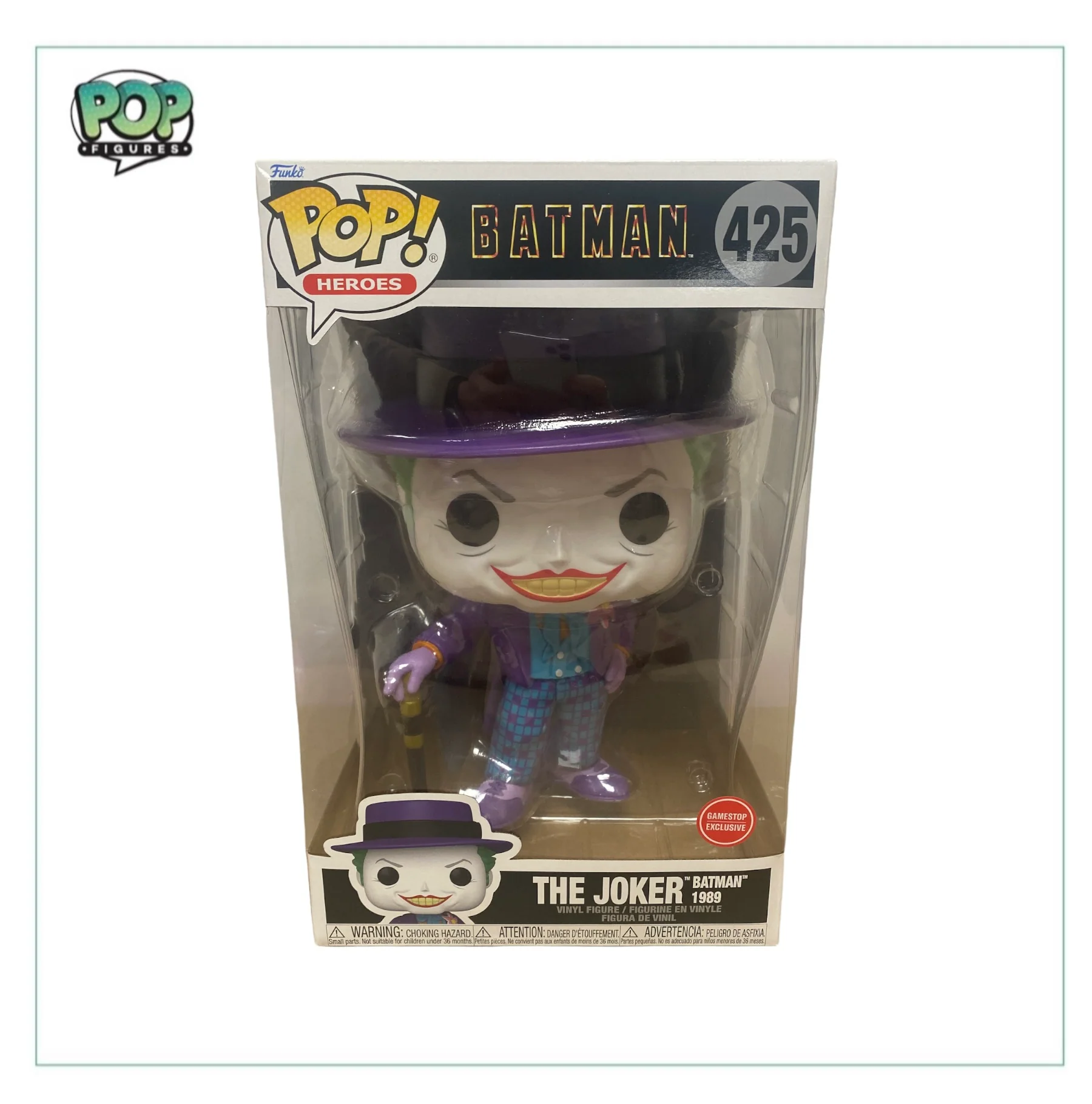 The Joker Batman 1989 #425 (10 Inch) Funko Pop! - Batman - GameStop Exclusive