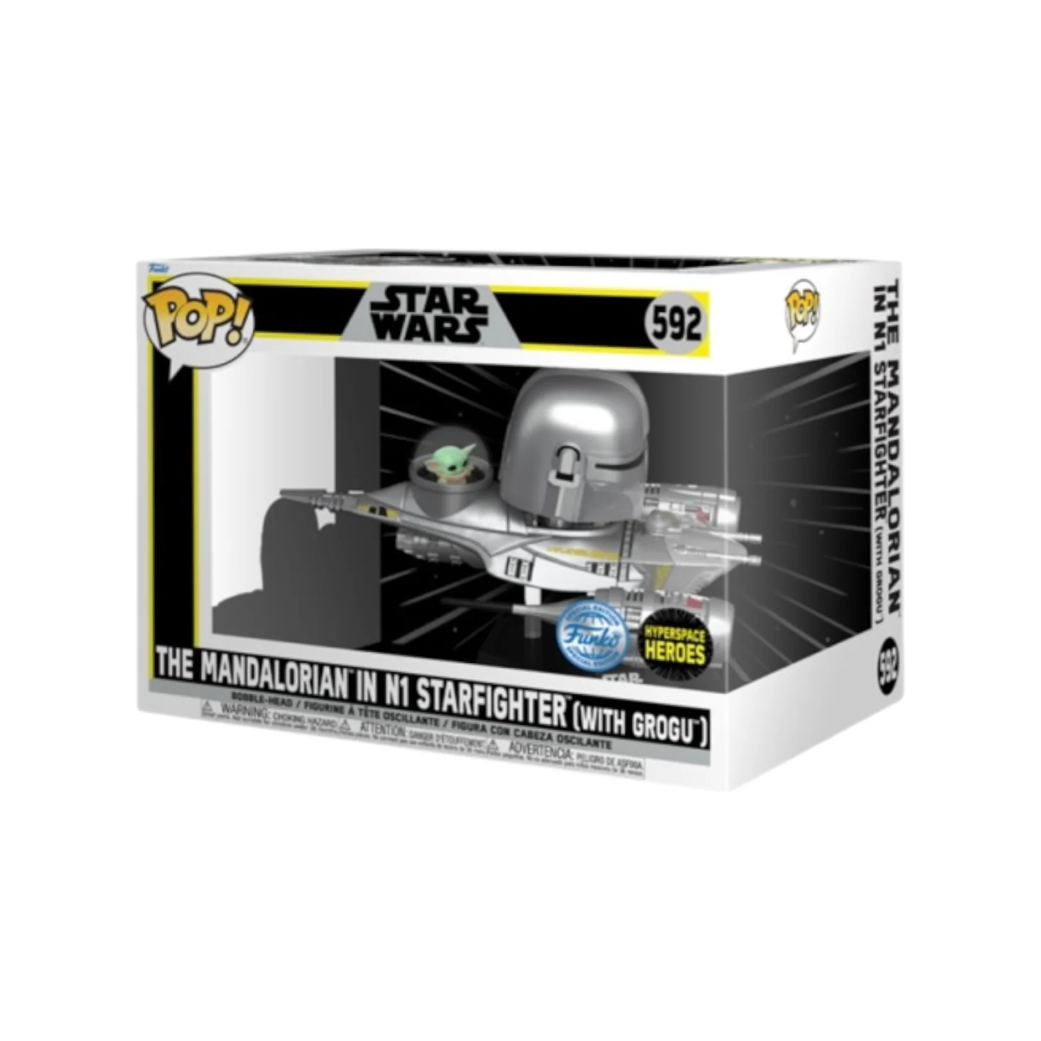 The Mandalorian in N1 Starfighter [with Grogu] #592 Funko Pop! - Star Wars: Hyperspace Heroes - Special Edition