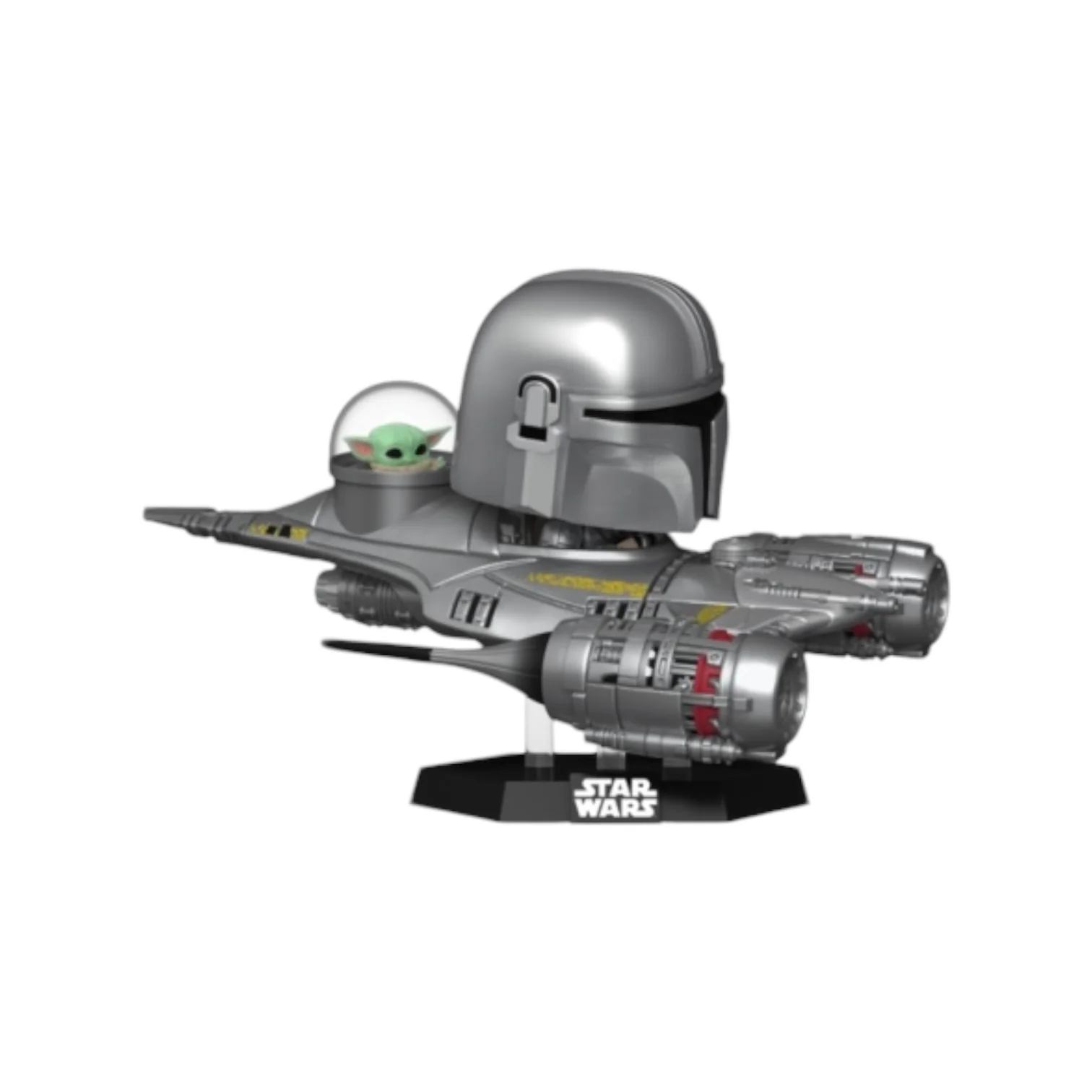The Mandalorian in N1 Starfighter [with Grogu] #592 Funko Pop! - Star Wars: Hyperspace Heroes - Special Edition - Image 2