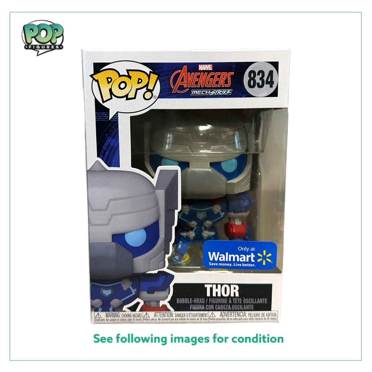 Thor #834 Funko Pop! - Avengers Mech Strike - Walmart Exclusive - Condition 8.5/10