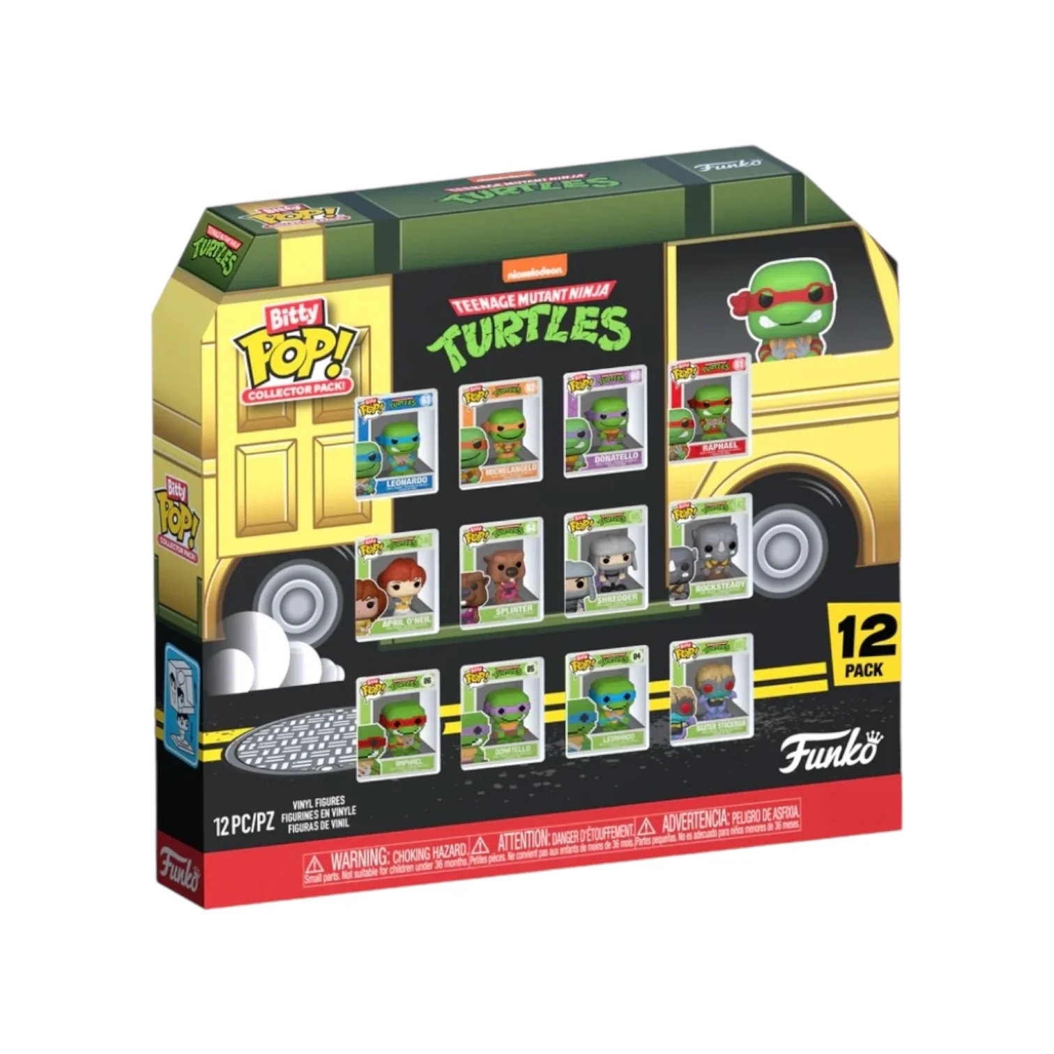 TMNT 12-Pack Multipack Funko Bitty Pop - Teenage Mutant Ninja Turtles