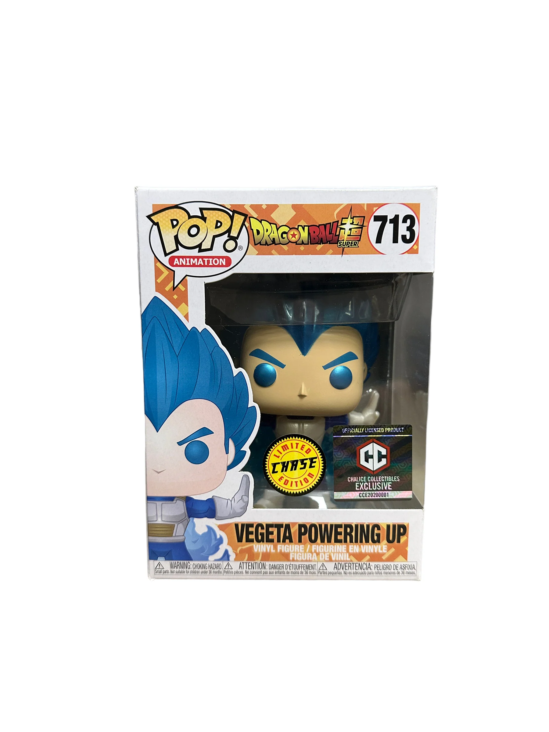 Vegeta Powering Up #713 (Metallic Chase) Funko Pop! - Dragon Ball Super - Chalice Collectibles Exclusive - Condition 8.75/10 - Image 2