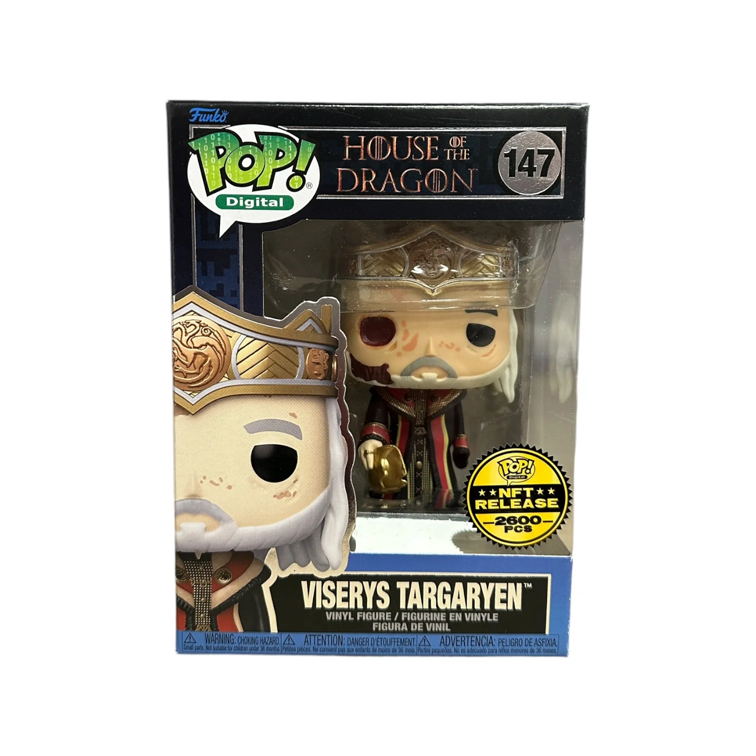 Viserys Targaryen #147 Funko Pop! - House of The Dragon - NFT Release Exclusive LE2600 Pcs - Condition 8.75/10