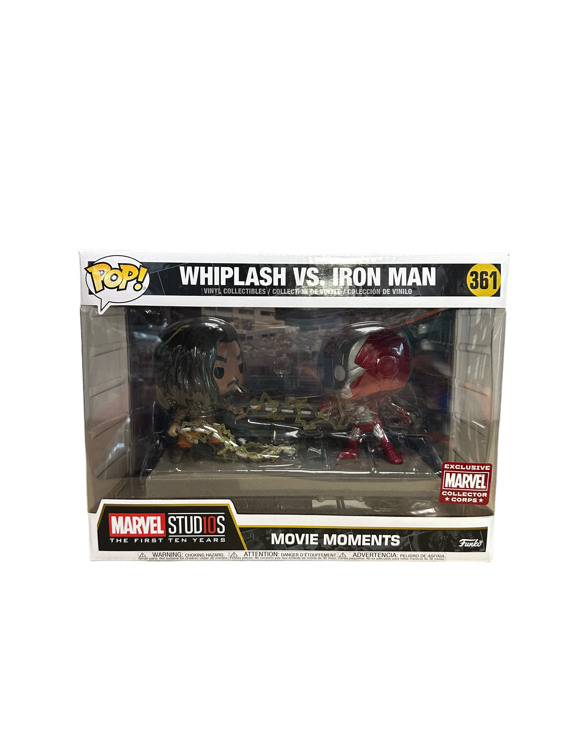 Whiplash Vs. Iron Man #361 Funko Pop Movie Moments! - Marvel Studios First Ten Years - Marvel Collector Corps Exclusive - Condition 7.5/10 - Image 2