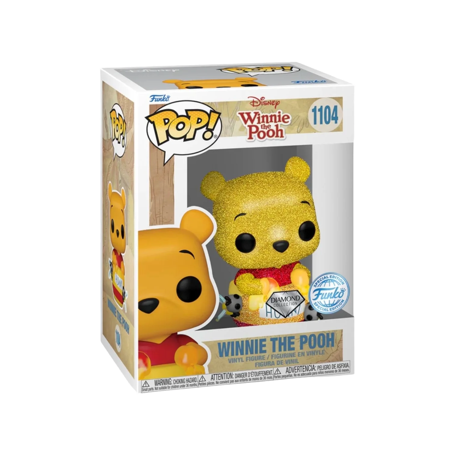 Winnie the Pooh (Diamond) #1104 Funko Pop! - Disney - Special Edition - Pop Figures Exclusive - Image 2