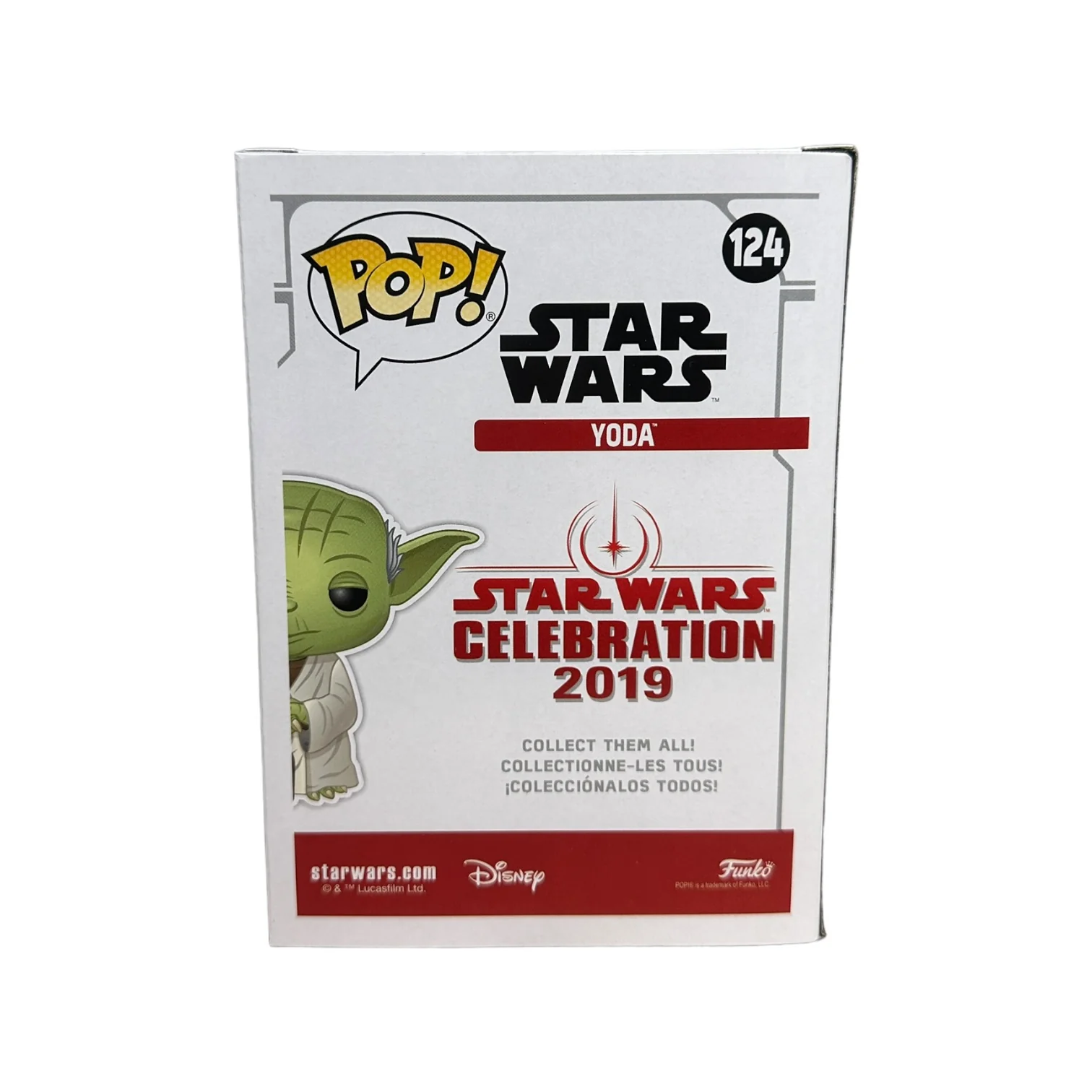 Yoda #124 (Blue Chrome) Funko Pop! - Star Wars - Star Wars Celebration Chicago 2019 Exclusive LE2500 Pcs - Condition 8.75/10 - Image 3