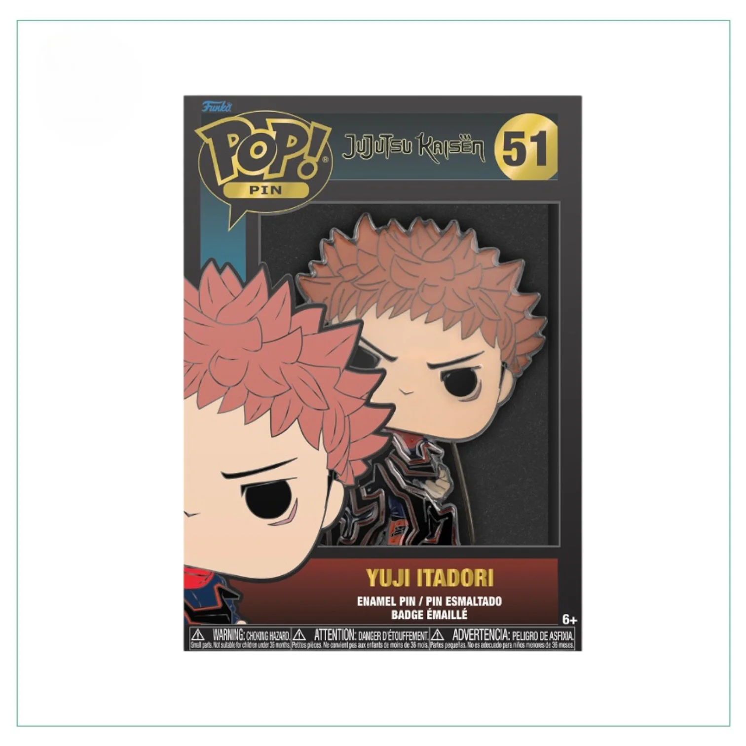Yuji Itadori #51 Funko Enamel Pop! Pin - Jujutsu Kaisen - Chance of Chase