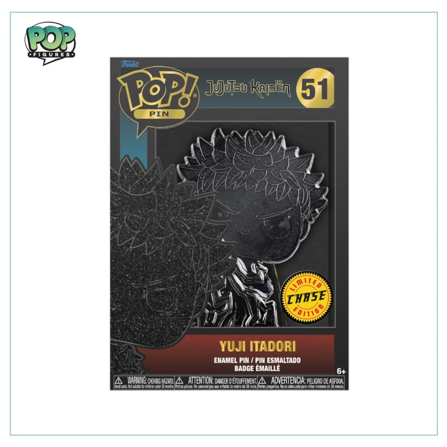 Yuji Itadori #51 Funko Enamel Pop! Pin - Jujutsu Kaisen - Chance of Chase - Image 3