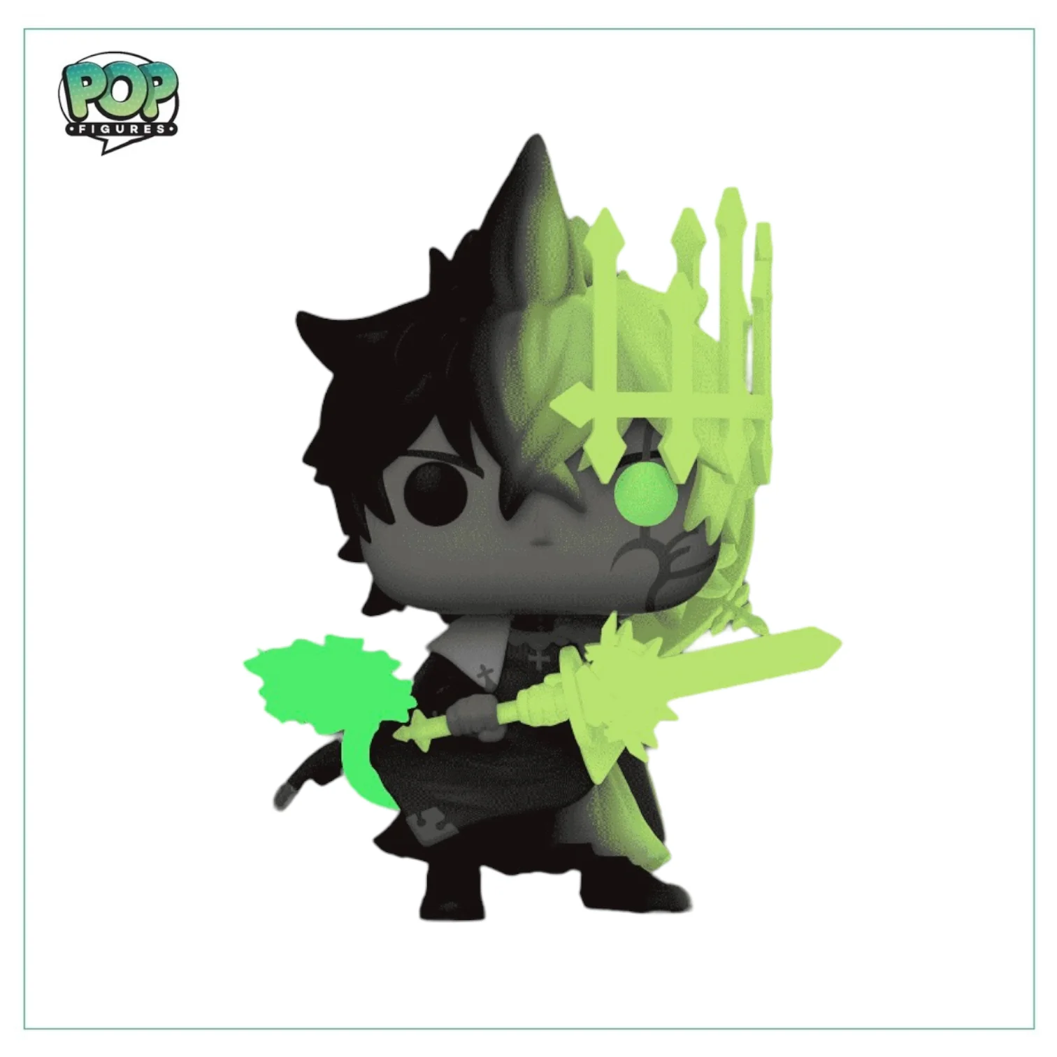 Yuno (Spirit of Zephyr) #1422 (Glow in the Dark) Funko Pop! - Black Clover - PX Previews Exclusive - Image 2