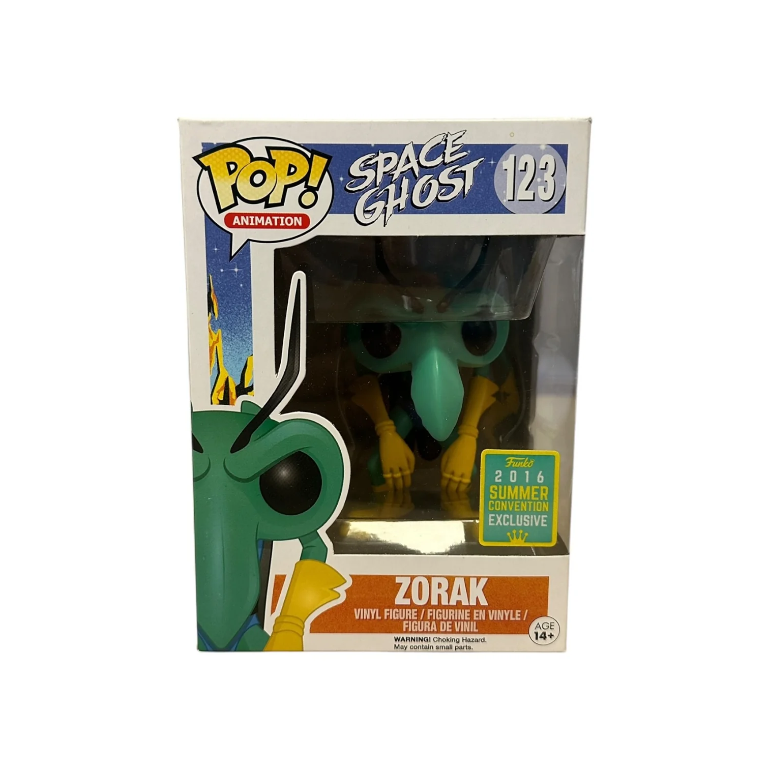 Zorak #123 Funko Pop! - Space Ghost - SDCC 2016 Shared Exclusive - Condition 8/10