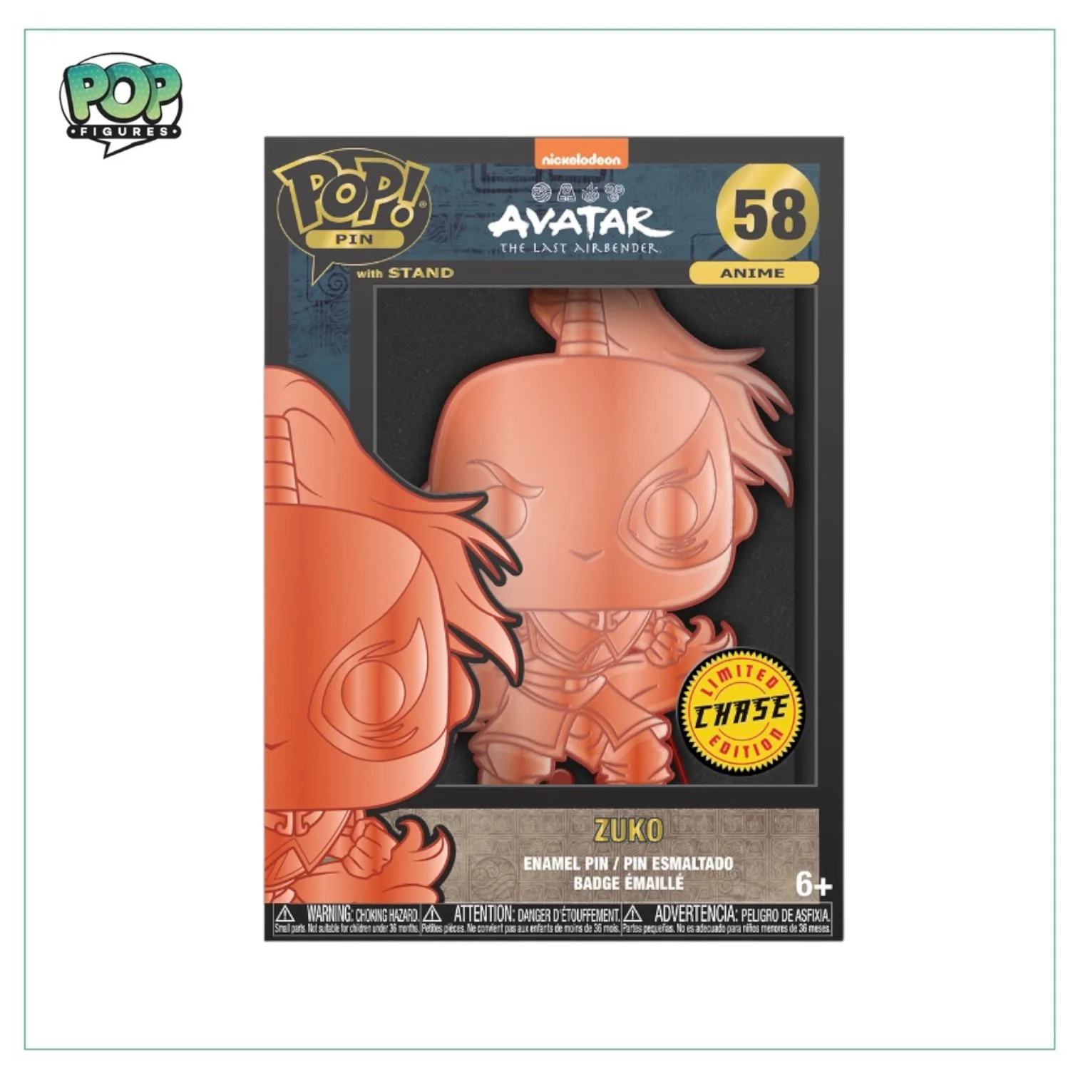 Zuko #58 Enamel Pop! Pin -Avatar the Last Airbender - Glow in the Dark - Chance of Chase - Image 3